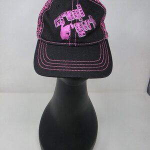 Cruel Girl Ball Cap Pink and Black Bucking Bronco (WA042)